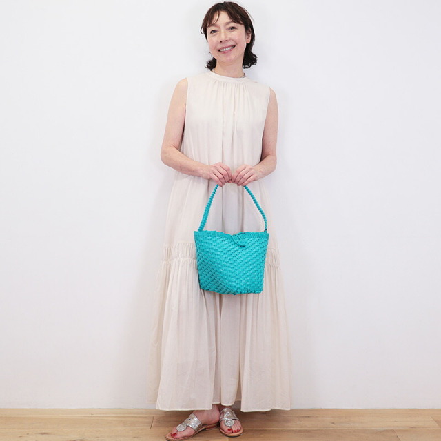 WALANCE ワランス 3241-111 2WAY 草木染め ギャザーティアードロング  