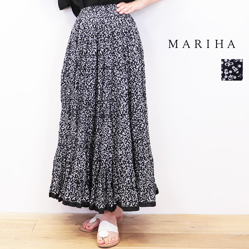 MARIHA マリハ 3212244102 草原の虹のスカート  Spring Berries 小花柄 総柄 ロングスカート フレアスカート | 24SS ボトムス 春夏