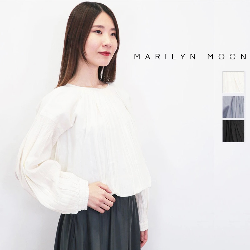 MARILYN MOON マリリンムーン 4251-124 ボリュームギャザーバルーンブラウス 2WAY チュニック ソワメム SOI-MeME volume gather balloon blouse | 25SS トップス 春夏