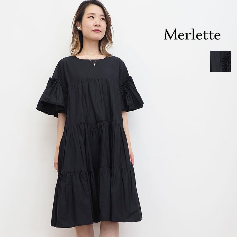 【40％OFF】Merlette マーレット JUANA プリーツスリーブ ティアードワンピース 3810300045 フアナ ジュアナ | 23AW