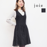 【90%OFF】joie ジョア 総レース Aラインひざ丈ワンピース≪L18-D1302 PHELIA≫ブラック 14ss