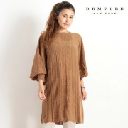 【80%OFF】DEMYLEE デミリー カシミヤ カシミアレースニットチュニック CALEB TUNIC 2810800022 ホワイト ブラウン | 秋冬 レディース ワンピース ロンハーマン取り扱いブランド 18AW