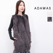 ADAWAS アダワス ノースリーブニットパーカー ブラック FREE ADAWAS（アダワズ）の「ADAWAS | 〈別注〉コットン バックフレア