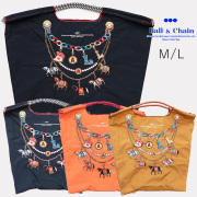 Ball＆Chain ボール＆チェーン 301067/301167 HORSE CHARM ＜M/Lサイズ＞ ホースチャーム 馬 チェーン トートバッグ エコバッグ ショッピングバッグ ハンドバッグ 刺繍 ギフト ボールチェーン BLUE LABEL ボールアンドチェーン