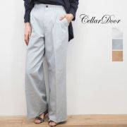 【90%OFF】【アプト別注】CELLAR DOOR セラードアー AURORA(LF304) コットンリネン ヘリンボーンジャガードワイドパンツ | 20SS ボトムス 春夏