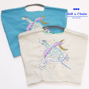 【30％OFF】Ball＆Chain ボール＆チェーン 313113 D.DRAGON ドラゴン 辰 ＜Lサイズ＞ トートバッグ エコバッグ ショッピングバッグ ハンドバッグ 刺繍 ギフト ボールチェーン BLUE LABEL ボールアンドチェーン