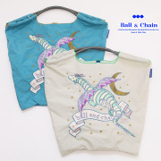 【30％OFF】Ball＆Chain ボール＆チェーン 313013 D.DRAGON ドラゴン 辰 ＜Mサイズ＞ トートバッグ エコバッグ ショッピングバッグ ハンドバッグ 刺繍 ギフト ボールチェーン BLUE LABEL ボールアンドチェーン