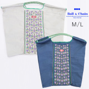 Ball＆Chain ボール＆チェーン 301070/301170 FLOWER LINE 2 ＜M/Lサイズ＞ フラワーライン 花柄 トートバッグ エコバッグ ショッピングバッグ ハンドバッグ 刺繍 ギフト ボールチェーン BLUE LABEL ボールアンドチェーン