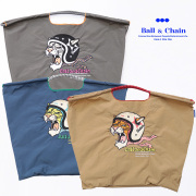 【30％OFF】Ball＆Chain ボール＆チェーン 301149  HELMETTO TIGER ＜Lサイズ＞  ヘルメットタイガー トラ 虎 トートバッグ エコバッグ ショッピングバッグ ハンドバッグ 刺繍 ギフト ボールチェーン BLUE LABEL ボールアンドチェーン