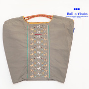 Ball＆Chain ボール＆チェーン 301077 HORSE LINE ＜Mサイズ＞ ホースライン 馬 トートバッグ エコバッグ ショッピングバッグ ハンドバッグ 刺繍 ギフト ボールチェーン BLUE LABEL ボールアンドチェーン