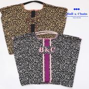 Ball＆Chain ボール＆チェーン 301152 LEOPARD LINE レオパードライン ヒョウ柄 ＜Lサイズ＞ トートバッグ エコバッグ ショッピングバッグ ハンドバッグ 刺繍 ギフト ボールチェーン BLUE LABEL ボールアンドチェーン