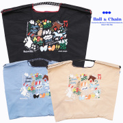 Ball＆Chain ボール＆チェーン 323103 S.HOPE ＜Lサイズ＞ アニマル 動物 フラワー 花アップル 北欧 Shogo Sekine セキネショウゴ トートバッグ エコバッグ ショッピングバッグ ハンドバッグ 刺繍 ギフト ボールチェーン BLUE LABEL ボールアンドチェーン