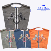Ball＆Chain ボール＆チェーン 301024 TWO HORSES ＜Mサイズ＞ ツーホース 馬 ウマ トートバッグ エコバッグ ショッピングバッグ ハンドバッグ 刺繍 ギフト ボールチェーン BLUE LABEL ボールアンドチェーン