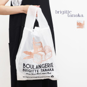 【再入荷】BRIGITTE TANAKA ブリジットタナカ BT.MO.875 BOULANGERIE オーガンジー刺繍トートバッグ  パン屋 ブーランジェリー エコバッグ ショッピングバッグ ハンドバッグ ギフト