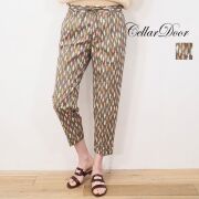 【90％OFF】【アプト別注】CELLAR DOOR セラードアー CLARA(NC423) リーフ柄クロップドパンツ イージーパンツ 総柄 | ボトムス 春夏 21SS