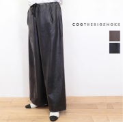COG THE BIG SMOKE コグザビッグスモーク 12602-202-120-1 ハイストレッチエコレザーワイドパンツ ALISON TROUSERS HIGH STRETCH VEGAN LEATHER ガウチョパンツ クラックレザー | ボトムス 25SS 春夏