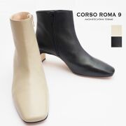 【60％OFF】CORSO ROMA9 コルソローマ9 3531SU スクエアトゥー ショートブーツ ブーティー レザー 本革 ヒール NAPPA | シューズ 22AW 秋冬