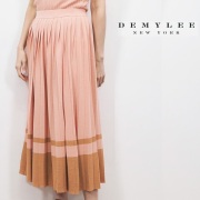 【80%OFF】DEMYLEE デミリー 3110500014 配色ボーダー プリーツニットロングスカートOlga Skirt | 20SS ボトムス 春夏