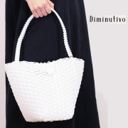 【40％OFF】Diminutivo ディミヌティーボ 2WAY チューブトライアングルバケットバッグ  メルカドバッグ トートバッグ プラスチックバッグ カゴバッグ  | 24SS バッグ 春夏