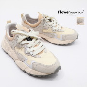 FLOWER MOUNTAIN フラワーマウンテン FM121003 RULIS Beige ナイロン×スウェード ローカットスニーカー ウォーキングシューズ ルリス | 25SS シューズ