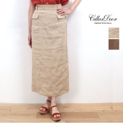 【90%OFF】【アプト別注】CELLAR DOOR セラードアー リネン100%ロングタイトカーゴスカート GAT HL058 | 19SS
