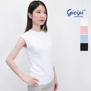 gicipi ジチピ 2517P OPALE ノースリーブ コットンニットプルオーバー ベスト ニットソー フレンチスリーブ オパーレ インナー | 24SS トップス 春夏