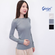 gicipi ジチピ 2420A MELANZANA ウールシルクリブニットプルオーバー クルーネック インナー ニットソー メランザーナ | トップス 24AW 秋冬