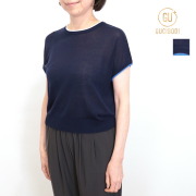 GUCIBODI グチボディ H21244689 テンセルシーセル フレンチスリーブクルーネックニットプルオーバー 接触冷感 サマーニット | 26SS 春夏 トップス
