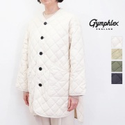 【新色追加】Gymphlex ジムフレックス GY-A0056 NYM キルトダウンノーカラーコート ミドルキルティングブルゾン | 26AW アウター 秋冬