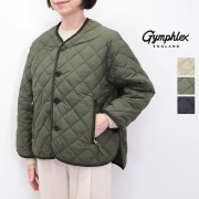 【新色追加】Gymphlex ジムフレックス GY-A0431 NYM キルトダウン ノーカラージャケット ショートキルティングブルゾン | 26AW アウター 秋冬