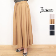 【正規品】HERNO ヘルノ GN000007D ストレッチナイロン フレアロングスカート LIGHT NYLON STRETCH はっ水 | 26SS ボトムス 春夏