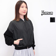 【正規品】HERNO ヘルノ MC000168D 異素材コンビブルゾン ショート丈 コンパクトブルゾン ウィンドブレーカー  | 25SS アウター 春夏