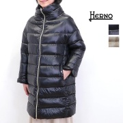 【新色追加】【正規品】HERNO ヘルノ PI1283DIC シャイニーナイロンミドルダウンジャケット ダウンコート ロングダウン | アウター 秋冬
