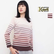 【アプト別注】KANELL カネル MID SHIP EXCEPTIONNEL ミッドシップ グラデーション ボートネックボーダーカットソー ロングスリーブ コットン Fileuse dArvor フィールズダルボー メンズ レディース ユニセックス ギフト | 定番 トップス
