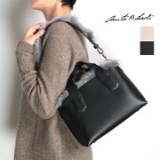 【80%OFF】【アプト別注】anita bilardi アニタビラルディ トスカーナファーハンドバッグ KATHERINE TOSK ショルダーストラップ付 ワンショルダー ブラック グレー 肩掛け カラー｜18aw 秋冬 2018