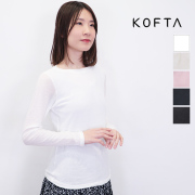 KOFTA コフタ 572680 コットンシフォン ボートネックロングスリーブカットソー インナー ロンT 長袖 | 定番 トップス
