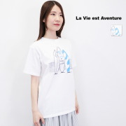 LA VIE EST AVENTURE ラヴィエアバンチュール LA MER ET COUP DE SOLE プリントTシャツ サーフボード サーフィン クマ 半袖 コットン100％ ユニセックス | 25SS トップス 春夏