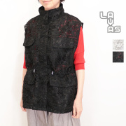 LAYAS レイヤーズ LAY26SS-007 レースノースリーブベスト ミリタリーベスト ジャケット ジレ | 26SS アウター 春夏