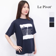 Le pivot ルピボット 5103 グリッタープリントTシャツ DIVINE ロゴT lepivot LePivot LePivot | 25SS トップス 春夏