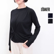 【期間限定】LOWER ローヴァ― LW-45 18G アシンメトリードレープニットプルオーバー ウール100％  Plainstitch asymmetry drape pullover ローバー | 秋冬 トップス 25AW