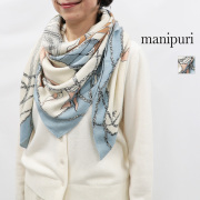 manipuri マニプリ ウールシルクストール モンゴルフィエバルーン 0163333101 120×120cm バルーン 気球 | ファッショングッズ 26AW 秋冬