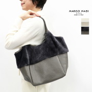 MARCO MASI マルコマージ 2314 MONT/DOL 2WAY ファー切り替えレザートートバッグ リアルムートンバッグ ファーバッグ ハンドバッグ ショルダーバッグ 本革 | 秋冬 バッグ 26AW