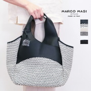 【アプト別注】MARCO MASI マルコマージ 3256 レザー切り替え ラフィアライクトートバッグ ハンドバッグ マグネット付  バイカラー PA-DOL/APE-VITL 本革 | バッグ 春夏 25SS