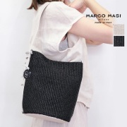 【アプト別注】MARCO MASI マルコマージ 3661 バケツ型ラフィアライクトートバッグ ハンドバッグ ワンショルダー ラウンド型 本革 PA-VIT | バッグ 春夏 25SS