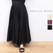 MARILYN MOON マリリンムーン 4252-151 タックテクニックシアーコットンスカート ロングスカート tuck technique sheer cotton skirt | 25SS ボトムス 春夏