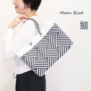 MoonBird ムーンバード MBHW020155261 73 幾何学柄 編み込み柄 メルカドバッグ M かごバッグ プラスチックバッグ | 26SS バッグ 春夏