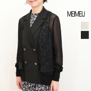 MEIMEI J メイメイジェイ 32616010 シースルーテーラードジャケット シフォン | 26SS アウター 春夏