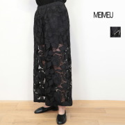 MEIMEI J メイメイジェイ 32625018 総レースワイドパンツ シースルー イージーパンツ | 26SS ボトムス 春夏