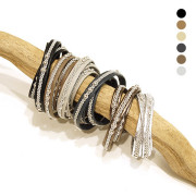 【70%OFF】HANNA WALLMARK ハンナウォールマーク  MOSSA REARIS ブレスレット 3連 ミサンガ  アクセサリー プレゼント ギフト レザー 本革 鹿革 北欧 スウェーデン