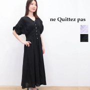 ne Quittez pas【ヌキテパ】 ETHNIC DRESS ワンピース ne Quittez pas (ヌキテパ) ロング ワンピース Cotton Voile